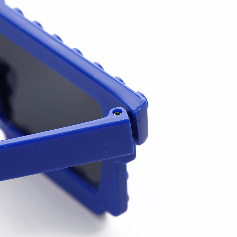 Wholesale ABS Cute and Funny Building Block Mosaic Sunglasses